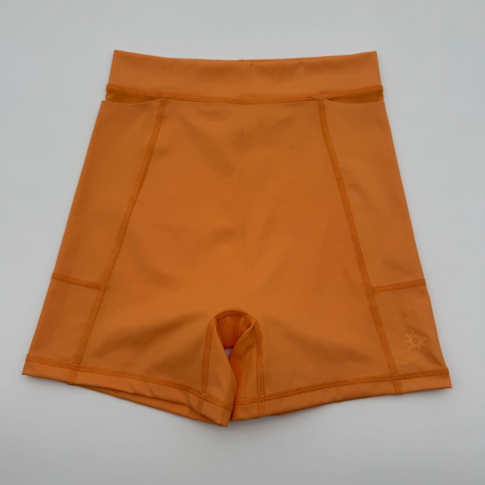OFFLINE by Aerie Goals Shortie Orange High Rise 4 Inch Athletic Shorts Small